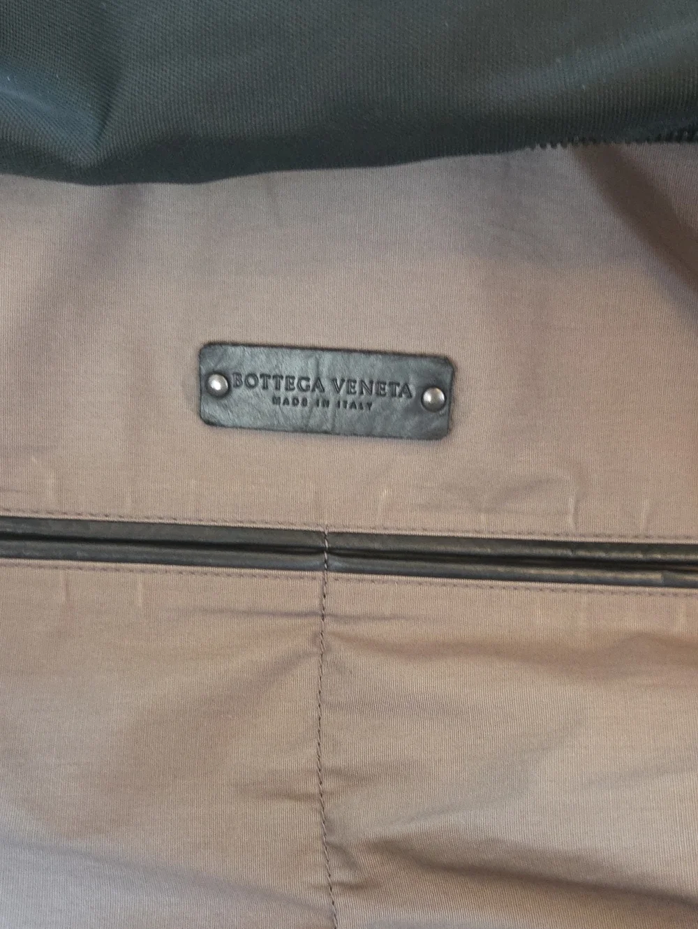 Black Men's Bottega Venetta Travel Weekender Bag